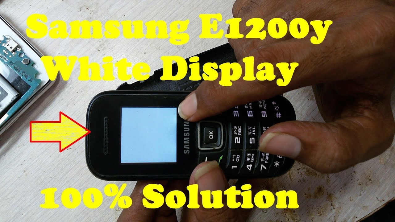 How To Repair Samsung E1200y White Display Solution 100% Tested