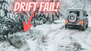 Schneechaos mit Mercedes G Klasse ❄️ | Drift Fail | 300GD W463