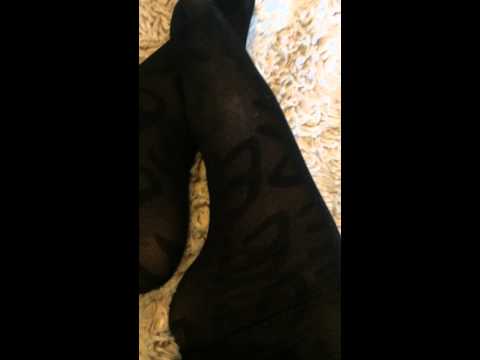 Pantyhose foot play in black nylon ;-)