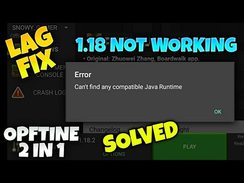 1.18 NOT WORKING SLOVED AND OPFTINE 2 IN 1LAG FIX