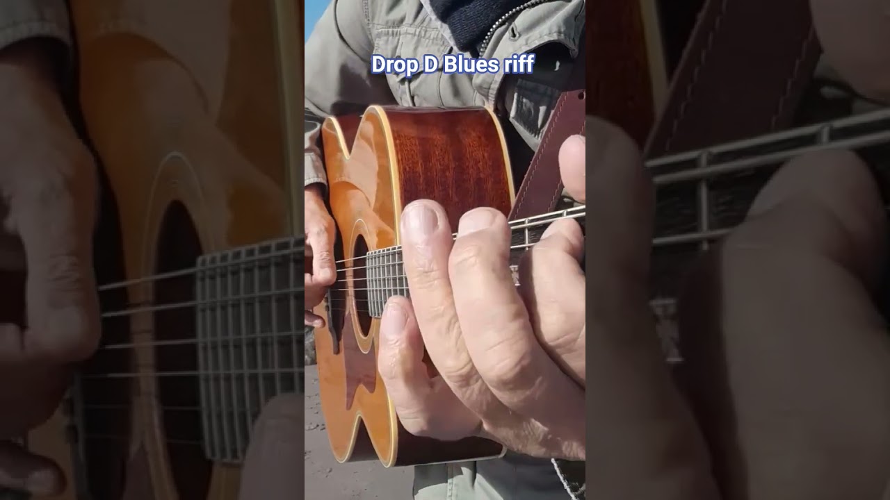 Acoustic Drop D Blues riff 