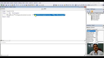 VBA Ex.09 - Message Box and Input Box