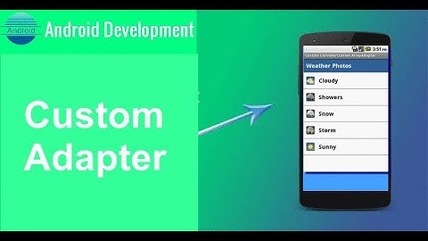 How to use the Custom Adapter with listView in Android For beginners YouTube