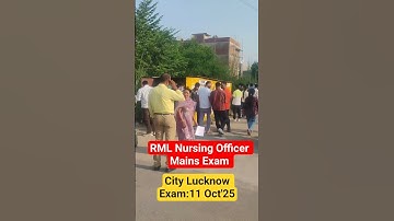 RML Nursing Officer Mains Exam 2025🔥 #exam #rmllucknow