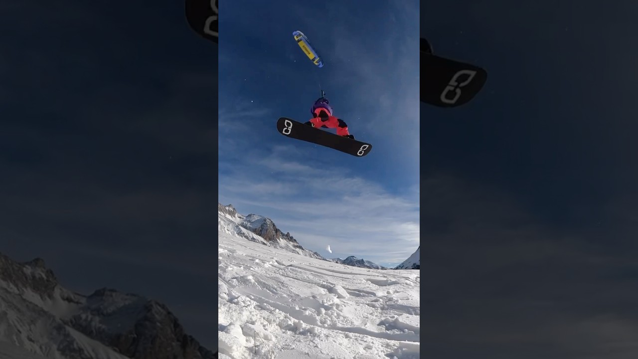 Snowkite bwoyyy #snowkite #snowboarding #kite #kitesurfing #flying #fly #tricks #snow