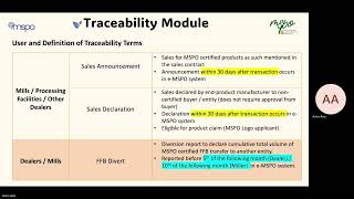 Traceability Module Video 1
