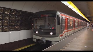 Czech Republic, Prague, metro night ride from Náměstí Republiky to Můstek