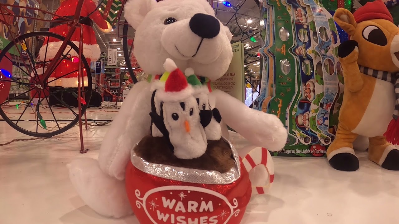 Bear and Penguins  Animatronic Lowes Christmas 2021