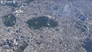 ブルーインパルス、都心を予行飛行　ホワイトスモークで五輪マーク