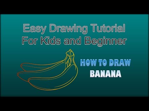 Tutorial Cara Menggambar Buah Pisang 