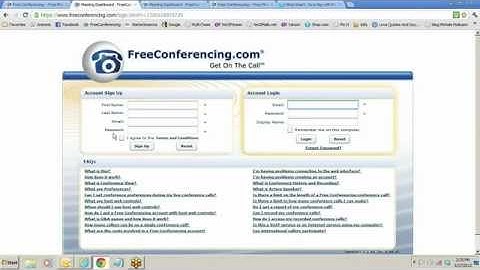How To Create A FreeConferencing.com Account