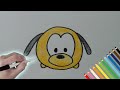 How to draw Pluto Disney Tsum Tsum | Mickey Friends