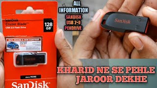 Sandisk Cruzer Blade USB 2•0 Flash Drive || 128 GB Sandisk Pendrive||Review and Unboxing ||