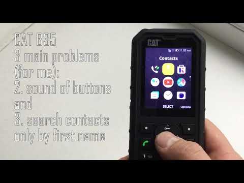 CAT B35 Screen Contacts Buttons review