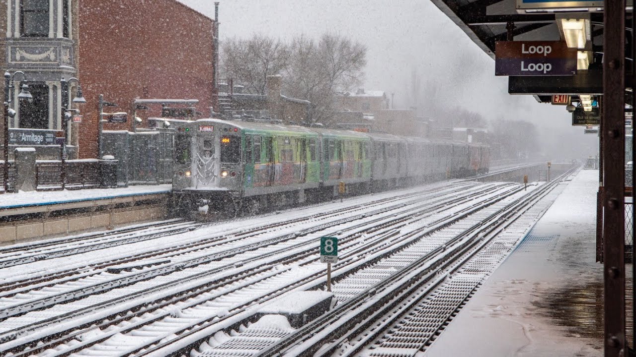 CTA and Metra Trains In A Snowstorm 11/29/25