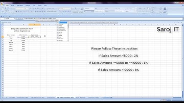 How to create Daily Sales Commissions Sheet In MS Office Excel 2007 Bangla Tutorial 1