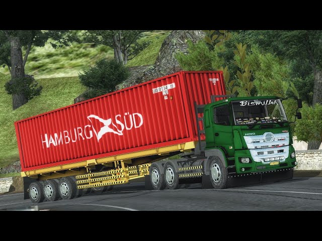 Share!!! Livery mod Bussid Truck Hino Trailer Kontainer - Bus Simulator Indonesia class=