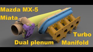 Mazda MX-5 Miata dual plenum turbo intake manifold