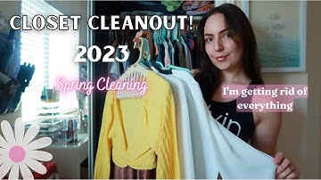 SPRING CLOSET CLEAN OUT 2023! Decluttering and getting rid of EVERYTHING! ✨