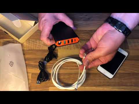 EasyAcc 20000mAh Power Bank External Battery Charger Portable Charger unboxing and instructions