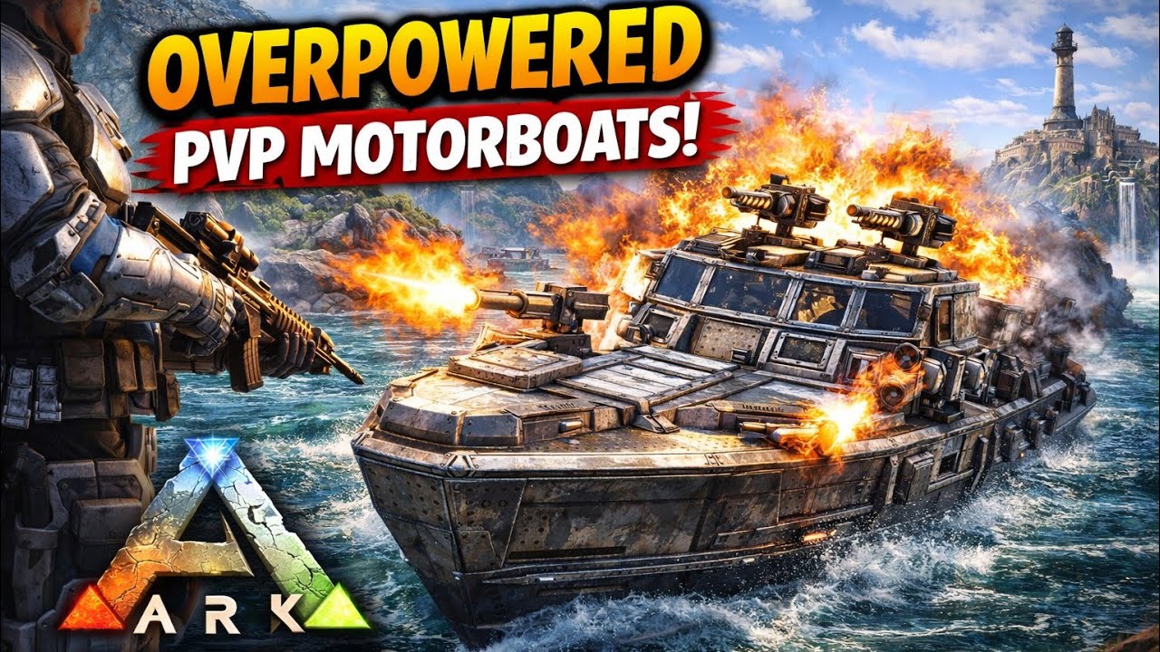 OP Motor Boat PVP build!!! ARK Survival Ascended