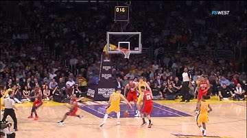 04 03 2012   Nets vs  Lakers   Josh McRoberts Turnaround Spinning Buzzer Beating Jumper
