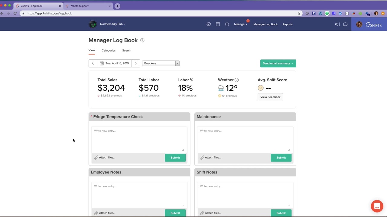 7shifts - Manager Log Book | 7shifts - YouTube