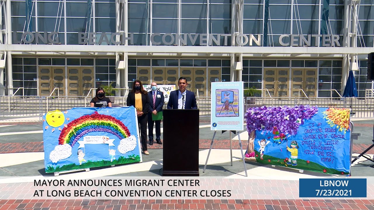 LB NOW: Migrant Center at Long Beach Convention Center Closes - YouTube