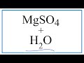 Chemical Properties of Magnesium Sulfate