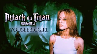 Attack On Titan  YOUSEEBIGGIRL/T:T (with English translation)   Hiroyuki Sawano (Cover by Meira)