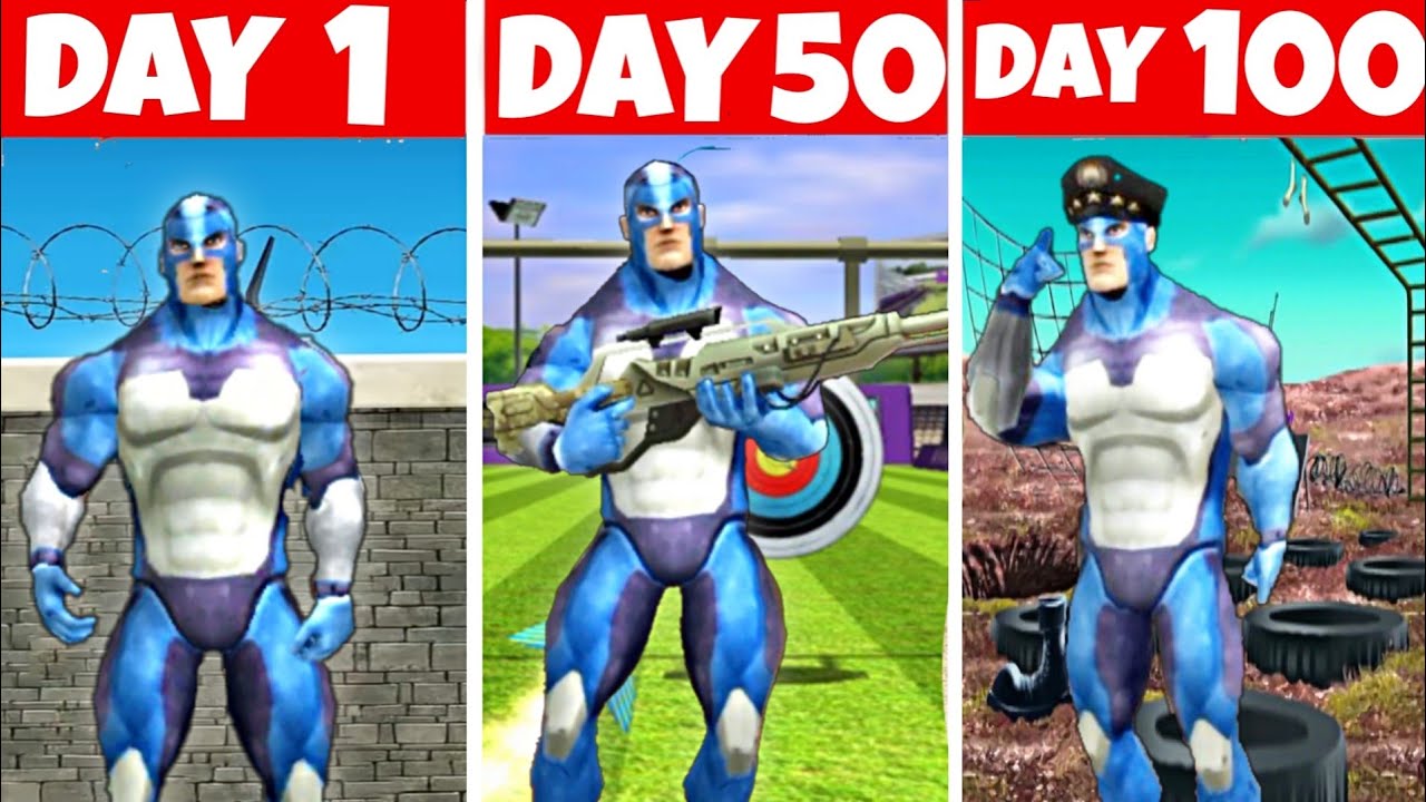 100 DAYS Of POLICE TRAINING Rope Hero Vice Town Zaib YouTube