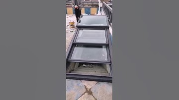 Retractable skylight for the staircase of a villa project