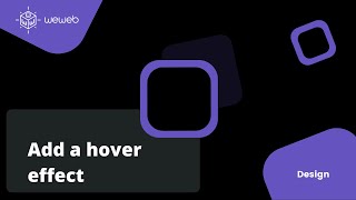Adding a hover effect on a button in WeWeb