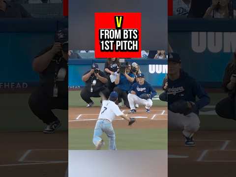 V from BTS (1st pitch). #baseball #mlb #bts