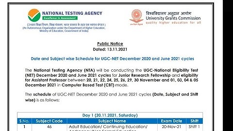 NTA UGC NET Datesheet Aa Gayi