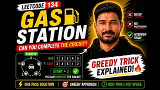 Gas Station Problem Made EASY Leetcode 134 | Greedy Algorithm Explained #leetcode #leetcode134 #dsa