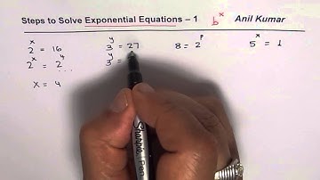 Steps to Solve Exponential Equations Same Base - EDEXCEL - GCSE - SAT