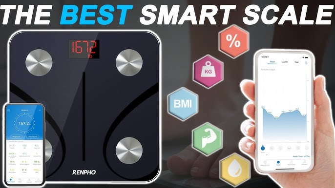 RENPHO Body Fat Scale and RENPHO Smart Tape Measure Body via Bluetooth  Smartphone App