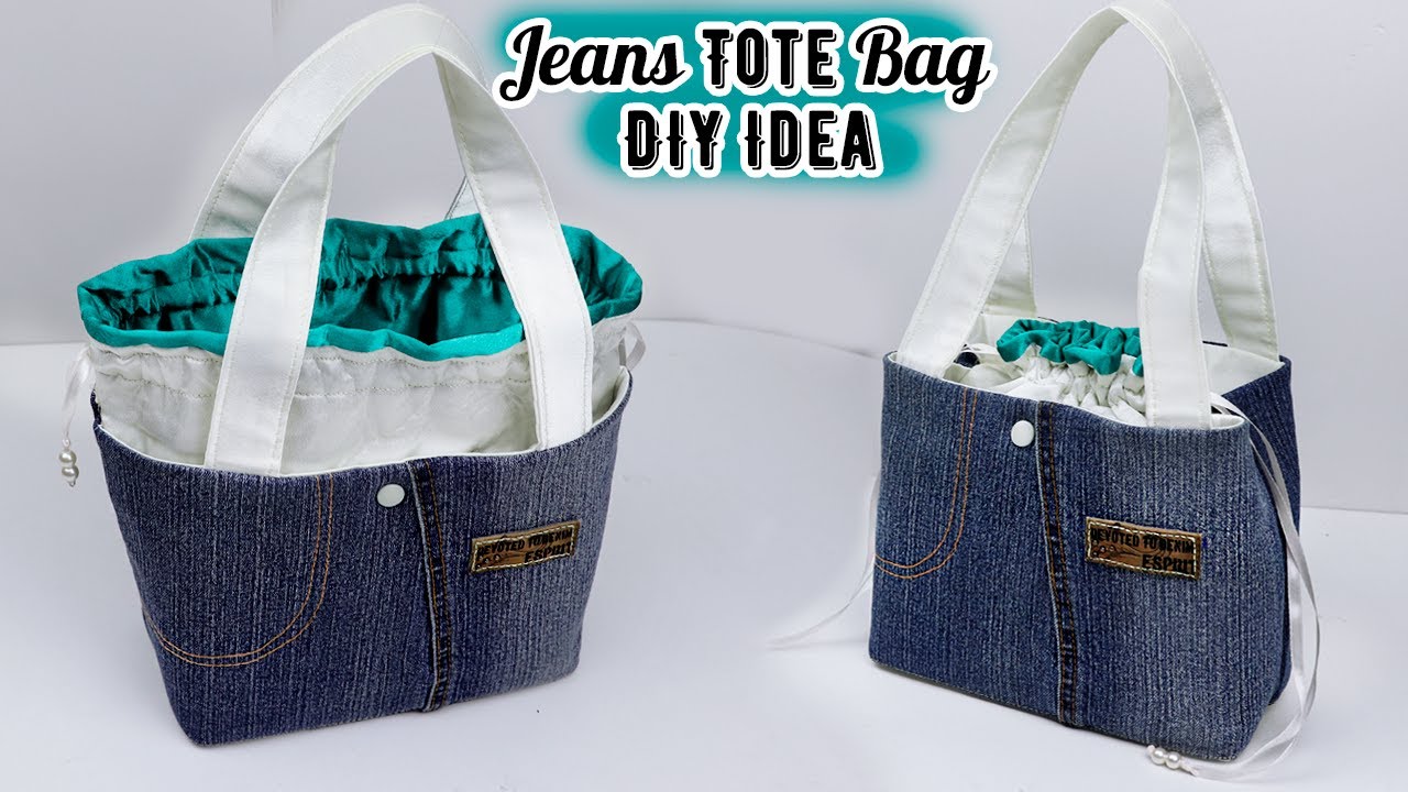 Jeans Bucket Bag Tutorial ~ DIY Tutorial Ideas!