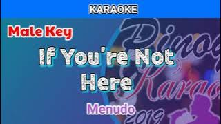 If You're Not Here by Menudo (Karaoke : Male Key)