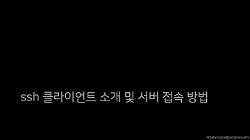 ssh 클라이언트 소개 및 서버 접속 방법 [이오니]