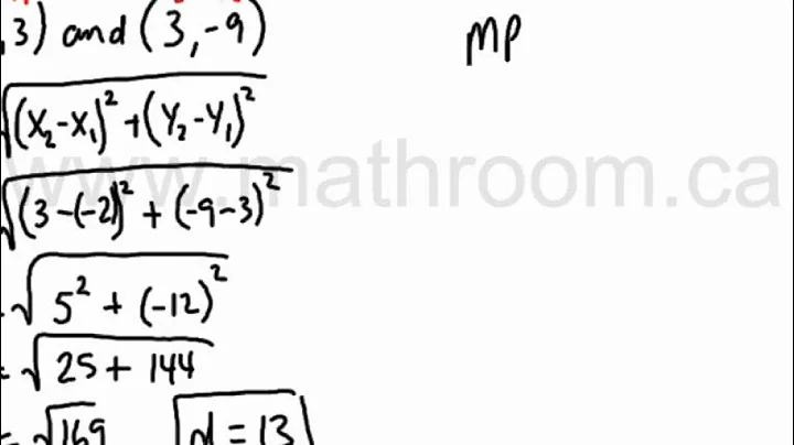 Find the distance and midpoint between two points