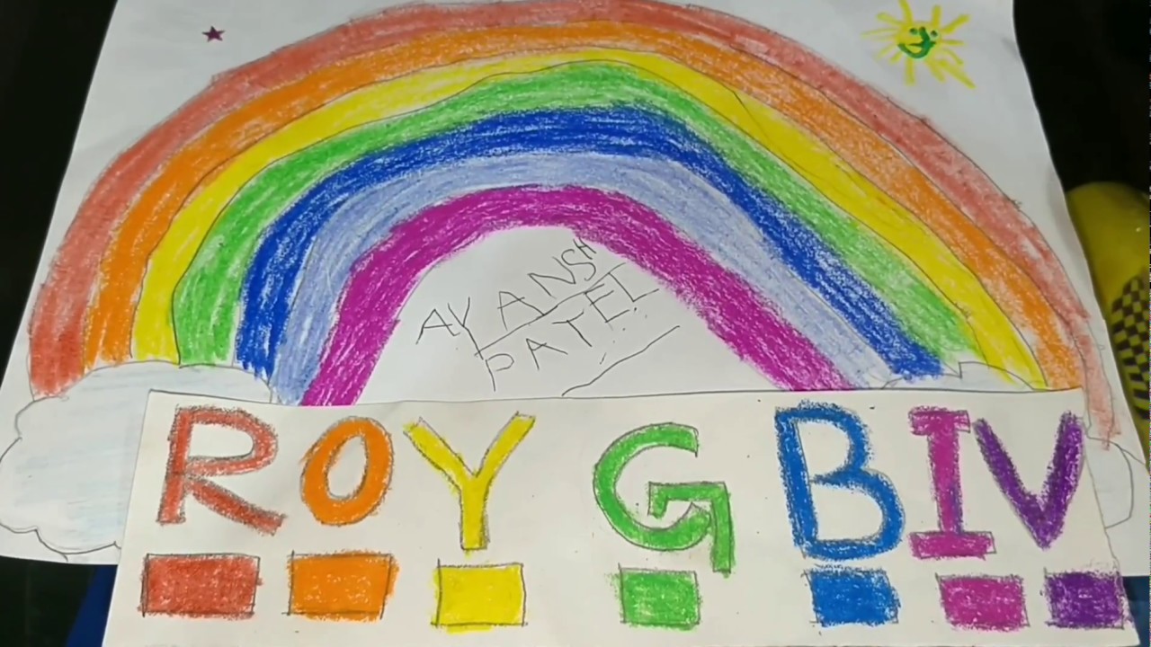 learn roygbiv for kids rainbow colour roygbiv with ayansh
