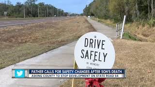 Father asks commissioners for safety changes after son's fatal crash