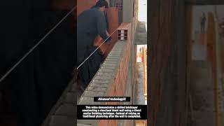 Block Wall Construction Using a Direct Mortar Finishing Technique !! #innovation #construction