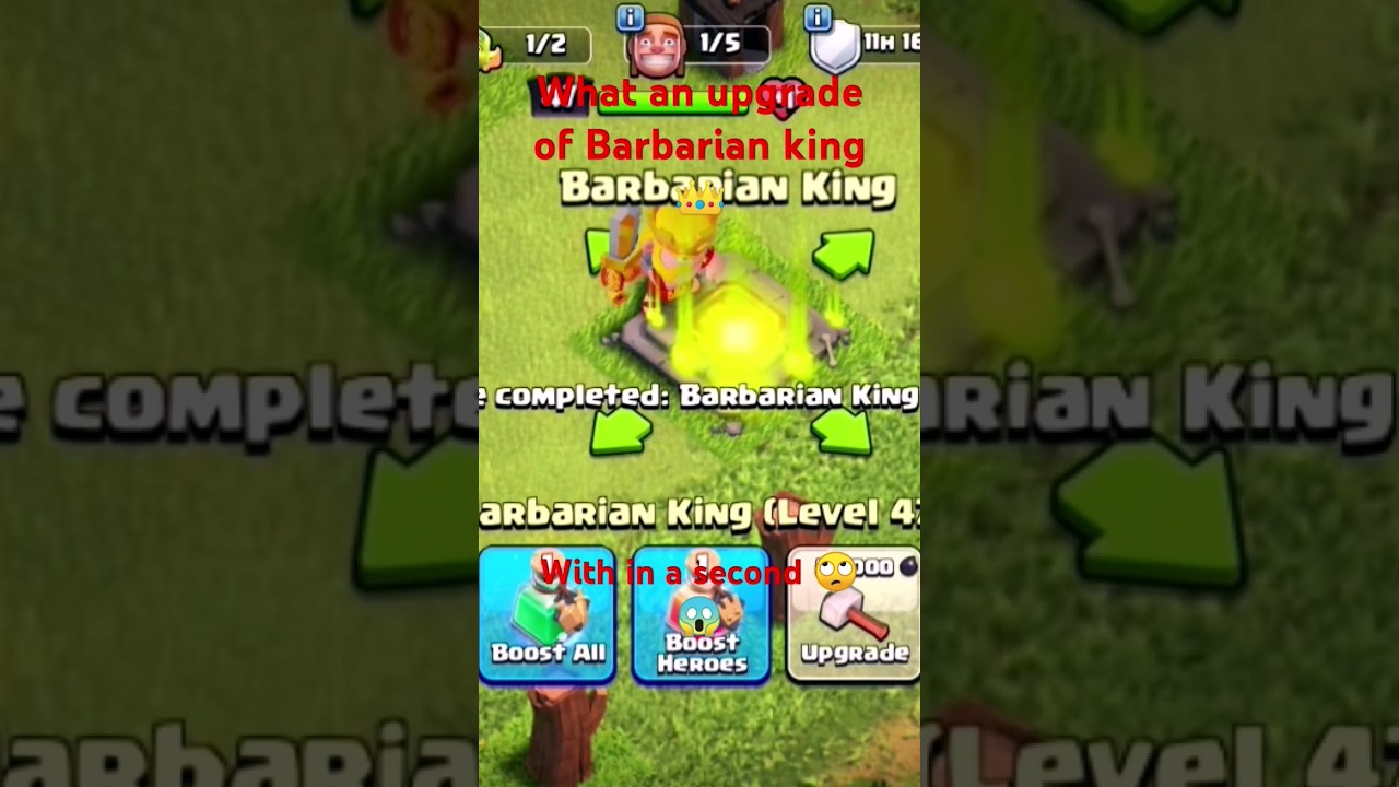 Hammer of Heroes 😱🙏 What an spell, Barbarian king upgrade in 47💪😇😍