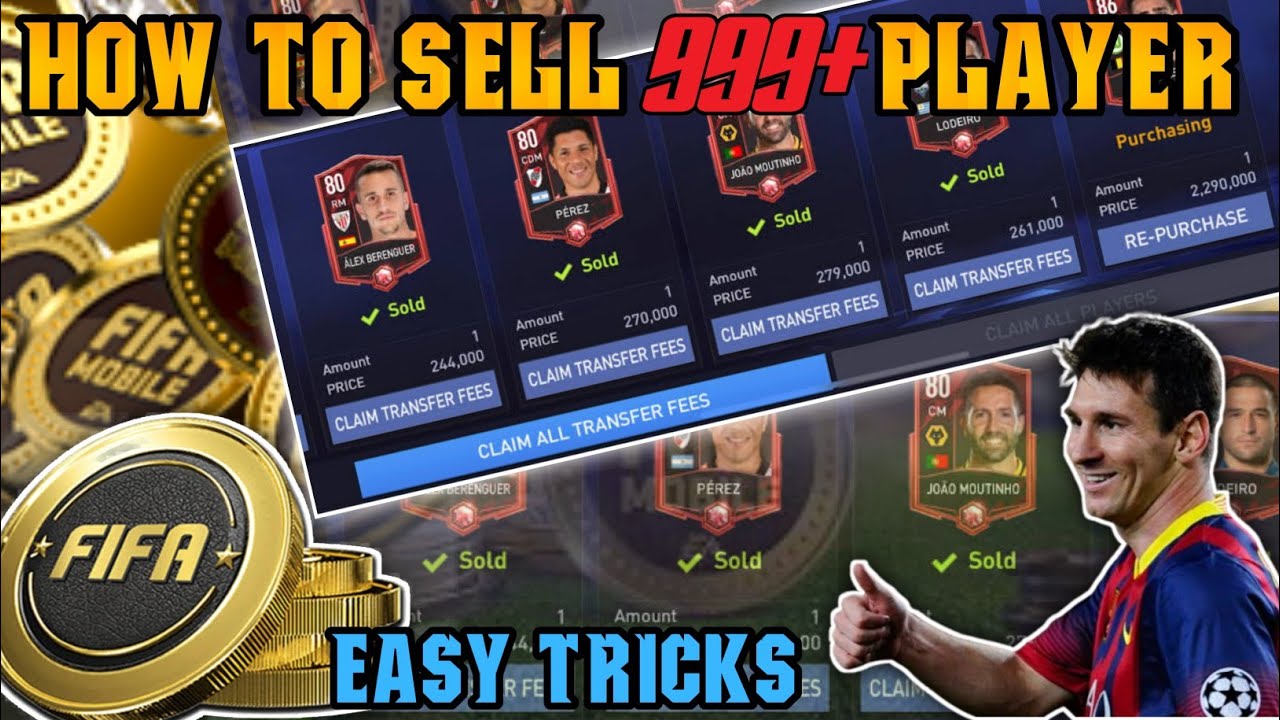 HOW TO SELL 999+ PLAYER IN FIFA MOBILE EASY TRICK