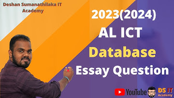 AL ICT Paper Discussion 2023[2024] -Database - Essay Paper