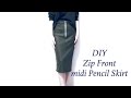 DIY Zip Front midi Pencil Skirt // ペンシルスカートの作り方ㅣmadebyaya