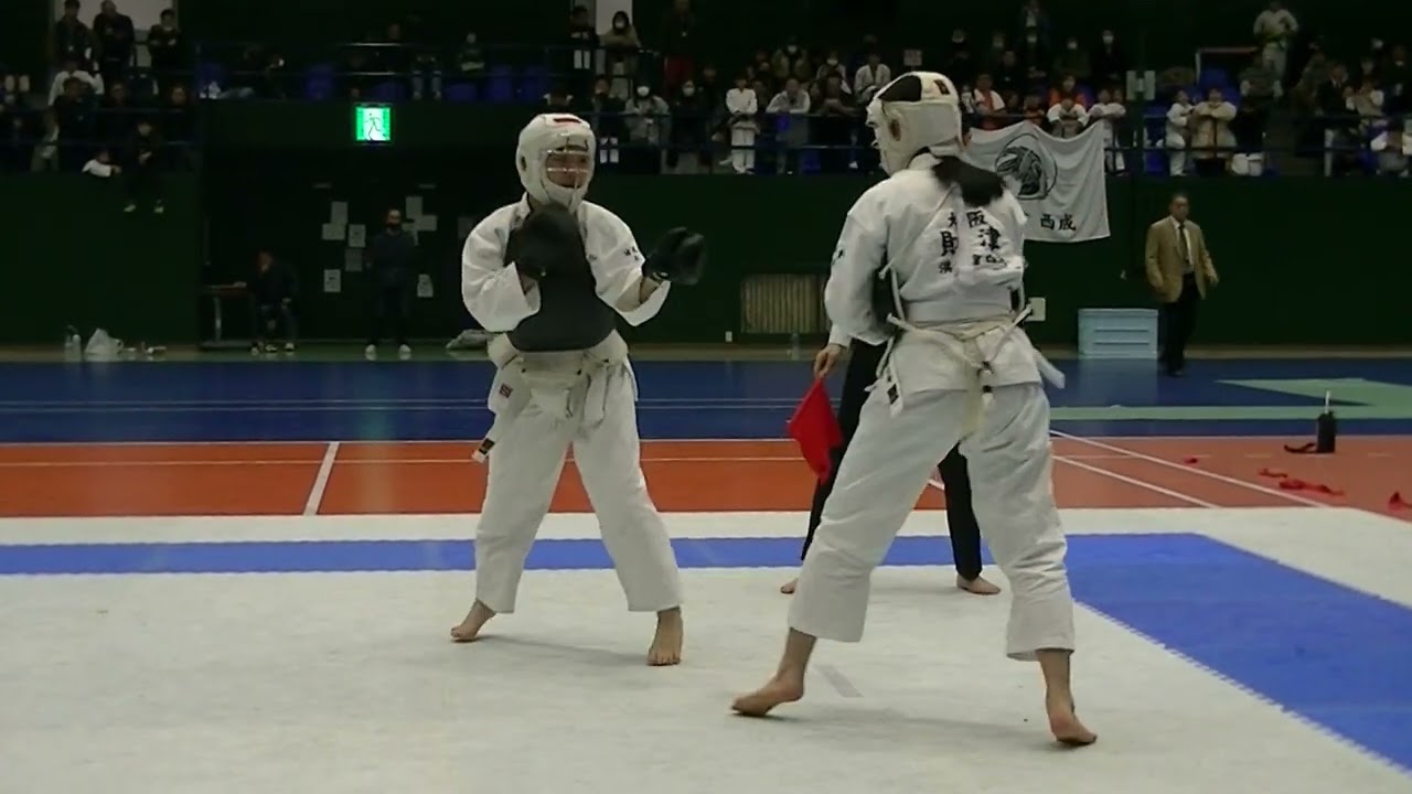 2024日本拳法白虎会優勝大会 中学1年生女子の部 決勝戦 財津 明日海(洪